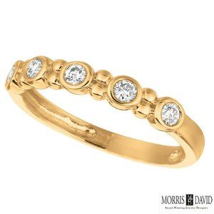 0.25 Carat 5 Stone Natural Diamond Bezel set Ring